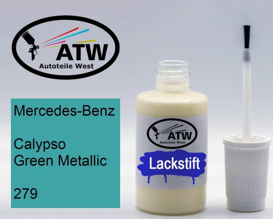 Mercedes-Benz, Calypso Green Metallic, 279: 20ml Lackstift, von ATW Autoteile West.